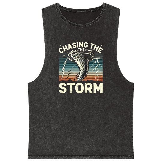 Tornado Chasing Adventures: Embrace Nature's Fury Mineral Wash Tank Tops
