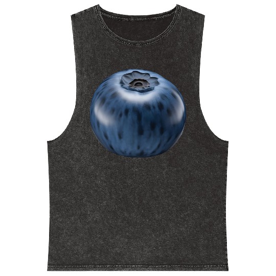 Blueberry Realistic Mineral Wash Tank Tops