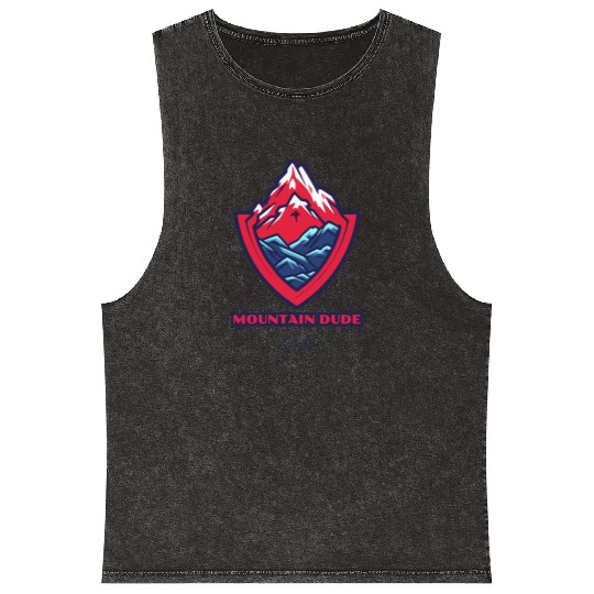 mountain dude Mineral Wash Tank Tops