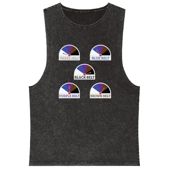 Jiu Jitsu Belts Sticker Mineral Wash Tank Tops