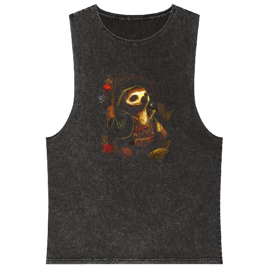 Sloth Lazy Love Sloths Mineral Wash Tank Tops