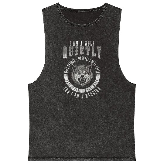 Wolf Predator Leader Wilderness Mineral Wash Tank Tops