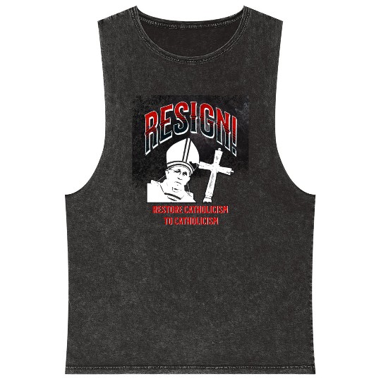 Resign! Mineral Wash Tank Tops