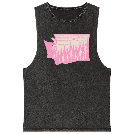 Washington DC Wild Outline State Mineral Wash Tank Tops