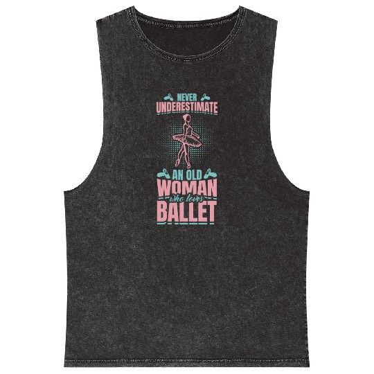 Ballet Grandmother Mineral Wash Tank Tops