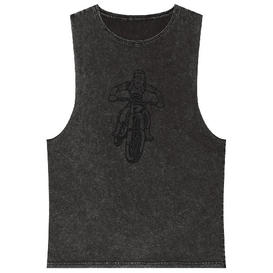 Wheelie Silly: Dirt Bike Comics & Rider Fails 002 Mineral Wash Tank Tops