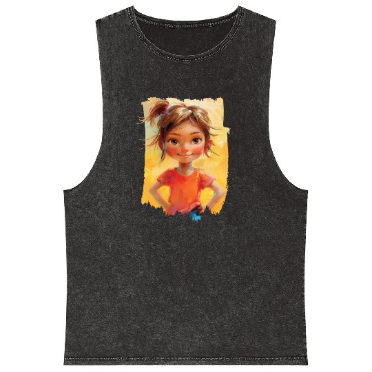 confidence with bold paint strokes and fearless Mineral Wash Tank Tops