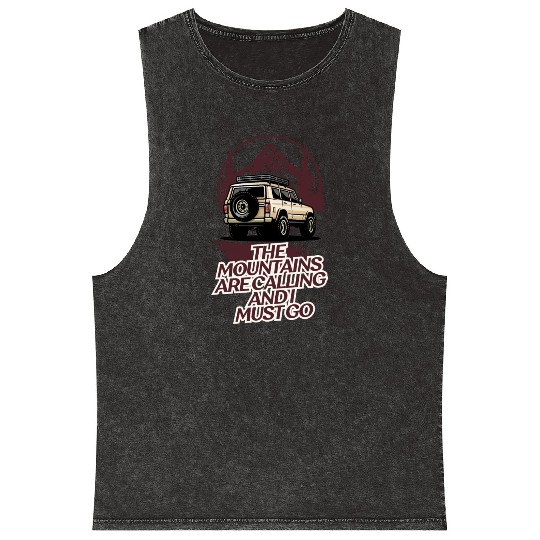 the mountains are calling and i must go Mineral Wash Tank Tops