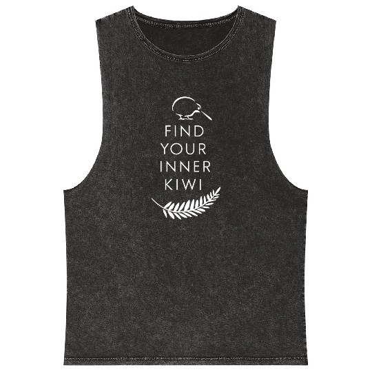 Find Your Inner Kiwi New Zealand Souvenir Mineral Wash Tank Tops
