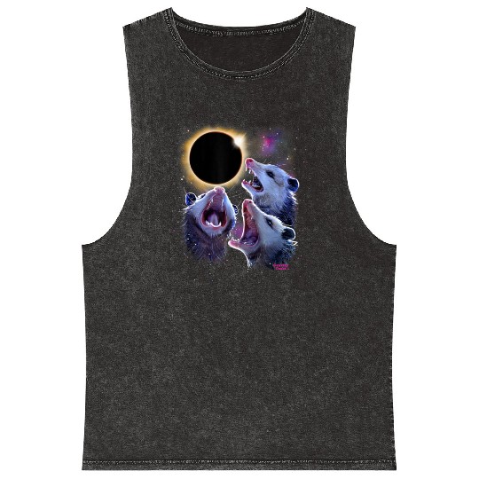 Opossums Howling Eclipse Possum Mineral Wash Tank Tops