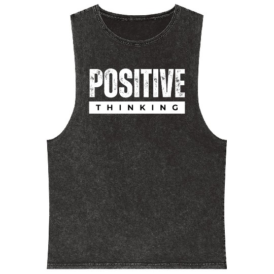 POSITIVE THINKING Mineral Wash Tank Tops