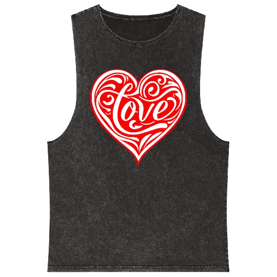 Tribal Love Heart LIKE US ON FACEBOOK # Mineral Wash Tank Tops
