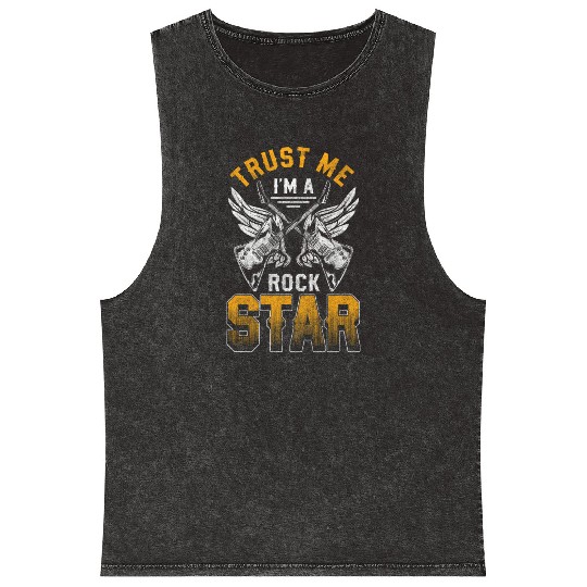 Rock Guitar Festival Mineral Wash Tank Tops