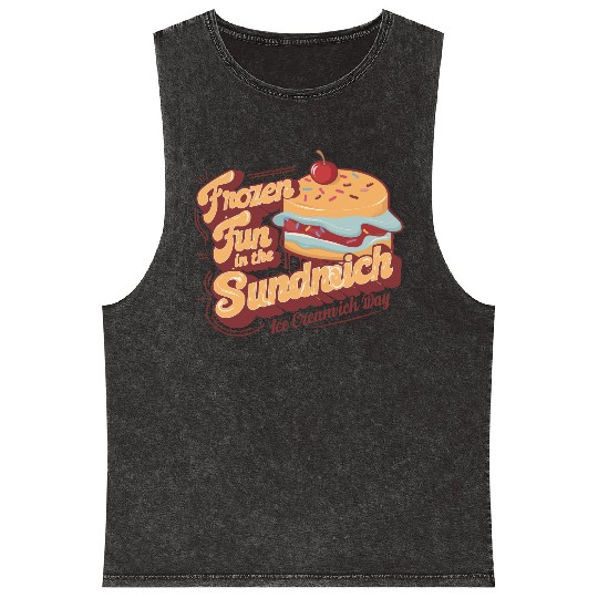 Ice Cream Sandwich Mineral Wash Tank Tops