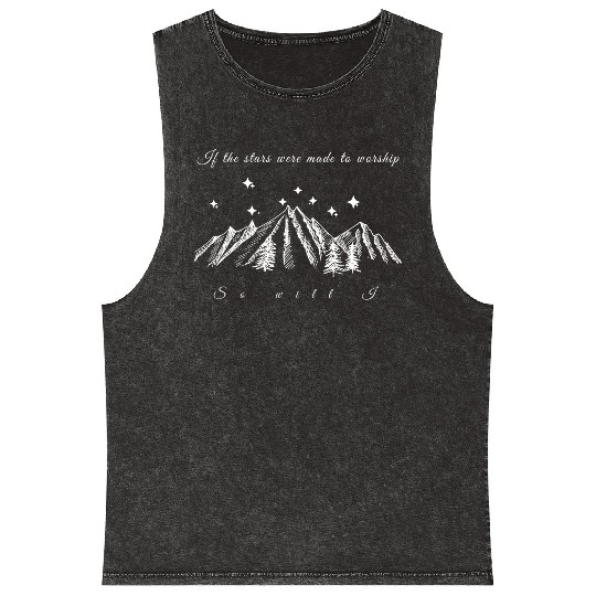 If the stars were made to worship so will I. Chris Mineral Wash Tank Tops