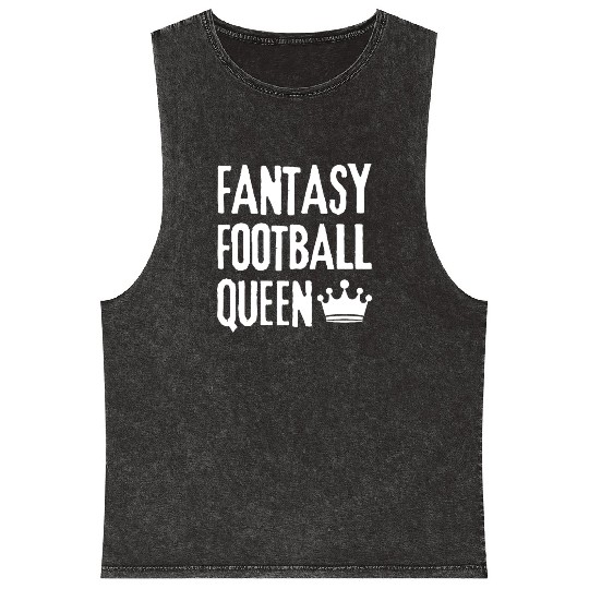 Fantasy Football Queen Mineral Wash Tank Tops
