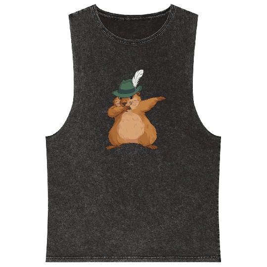 Groundhog Marmot for a Marmot lover groundhog fan Mineral Wash Tank Tops