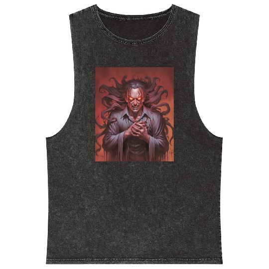 Halloween Night, Trick or Treat, Fright Night Mineral Wash Tank Tops