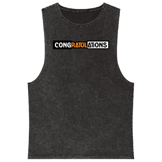 CONGRATULATIONS Mineral Wash Tank Tops Mineral Wash Tank Tops
