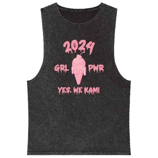 Kamala Harris 2024 | Madam President and Feminist Mineral Wash Tank Tops