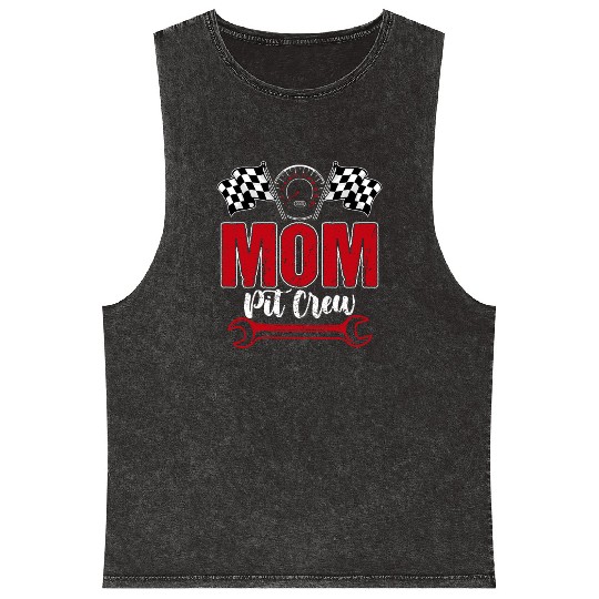 Race Car Birthday Party Racing Family Mom Pit Crew Mineral Wash Tank Tops