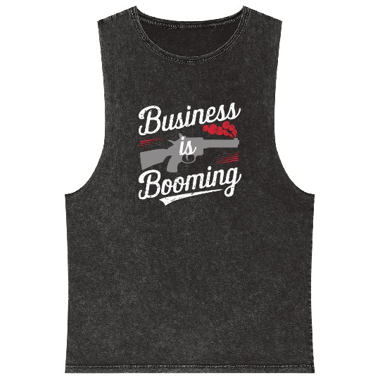Mobster Gangster Mafia Organized Crime Boss Mineral Wash Tank Tops