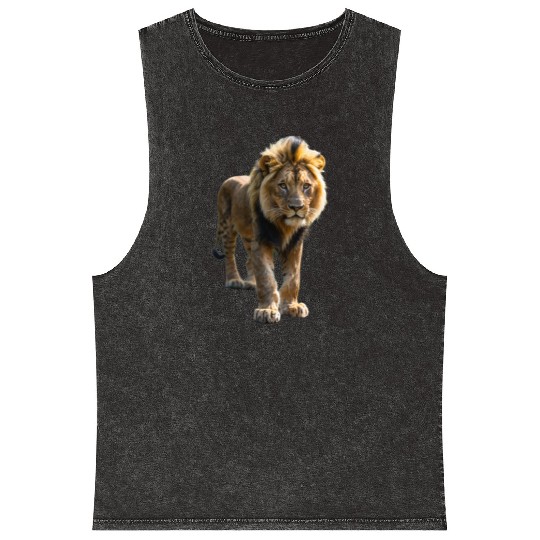 The wild lion, king of the jungle Mineral Wash Tank Tops
