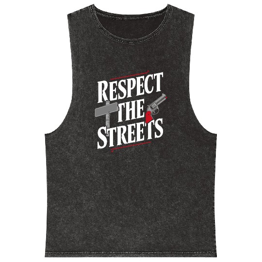 Mobster Gangster Mafia Organized Crime Boss Mineral Wash Tank Tops