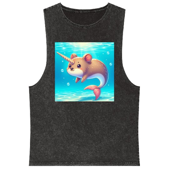 The narwhal-qoukka Mineral Wash Tank Tops