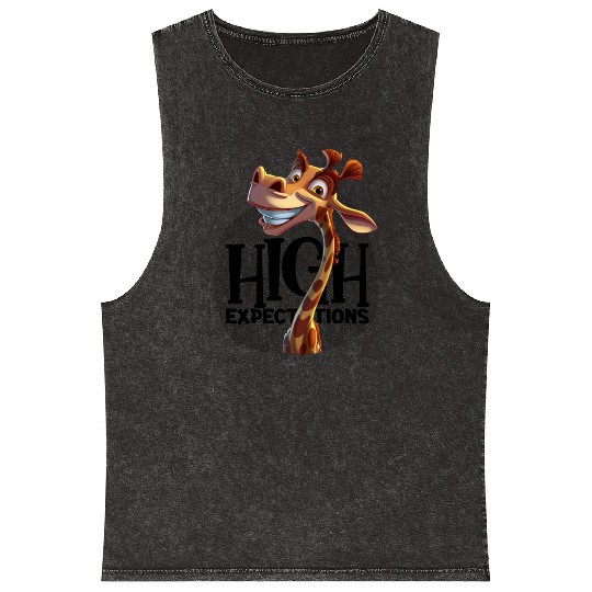 Funny Sarcasm Giraffe – Funny Saying Humorous Pet Mineral Wash Tank Tops
