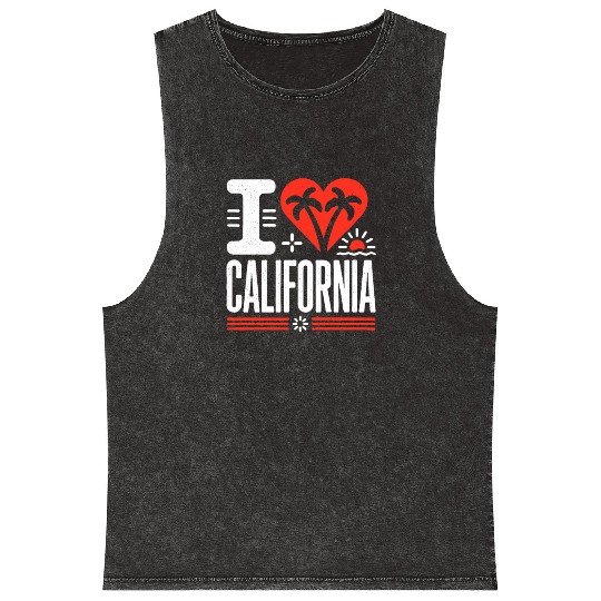 I love California | The Golden State Mineral Wash Tank Tops