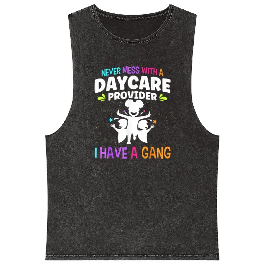Daycare Teacher Mineral Wash Tank Tops