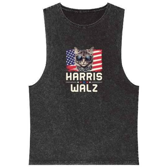 Harris Walz 2024 Kamala Harris For President Mineral Wash Tank Tops