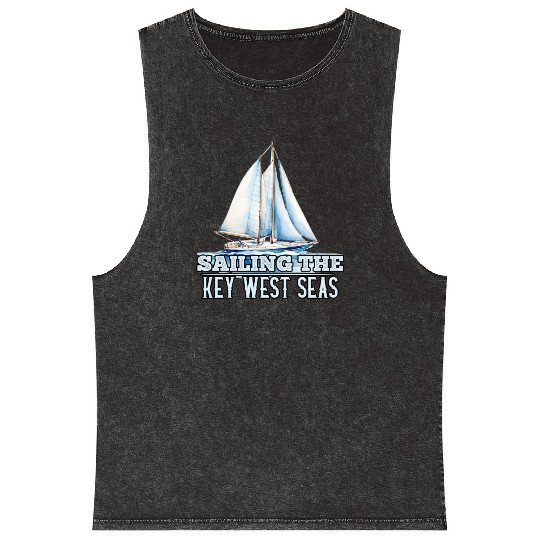 West Keys SAILING THE KEY-WEST SEAS Sailor Mineral Wash Tank Tops