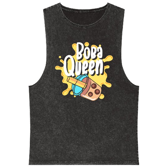 Kawaii Milk Tea Tea Balls Mineral Wash Tank Tops