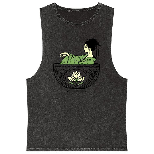 Serenity Women in a Lotus Bowlof Tea Mineral Wash Tank Tops