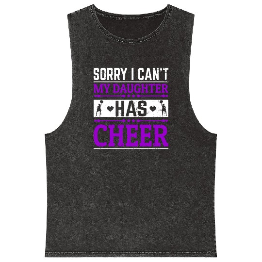 My Daughter Cheer Mom Cheerleading Mother's Day Mineral Wash Tank Tops
