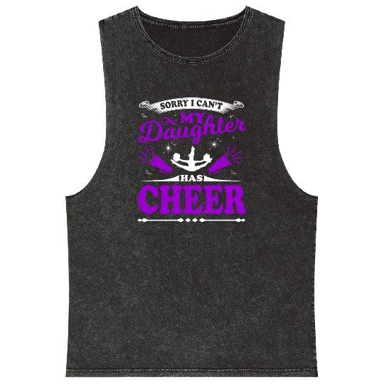 My Daughter Cheer Mom Cheerleading Mother's Day Mineral Wash Tank Tops