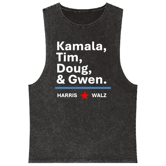 Harris & Walz | Kamala, Tim, Doug & Gwen Mineral Wash Tank Tops