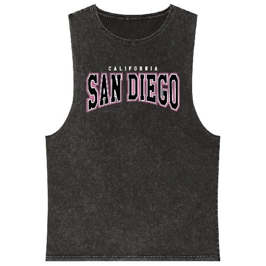 California San Diego Mineral Wash Tank Tops