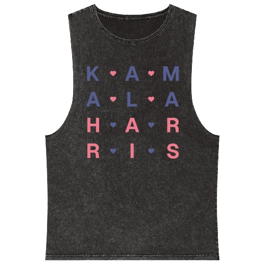 Kamala Harris Love Mineral Wash Tank Tops