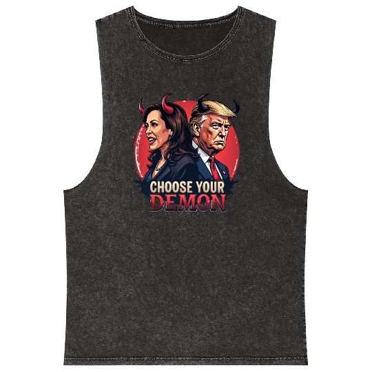 Kamala Harris Vs Trump The Fight For The Country Mineral Wash Tank Tops