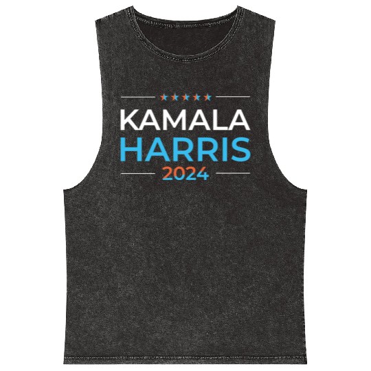 Kamala Harris for President 2024 Mineral Wash Tank Tops