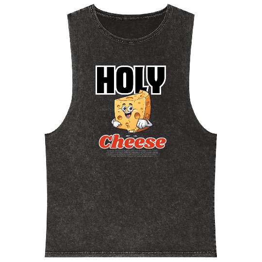 Cheese Lover's Mineral Wash Tank Tops! Funny Cheese Graphic Mineral Wash Tank Tops