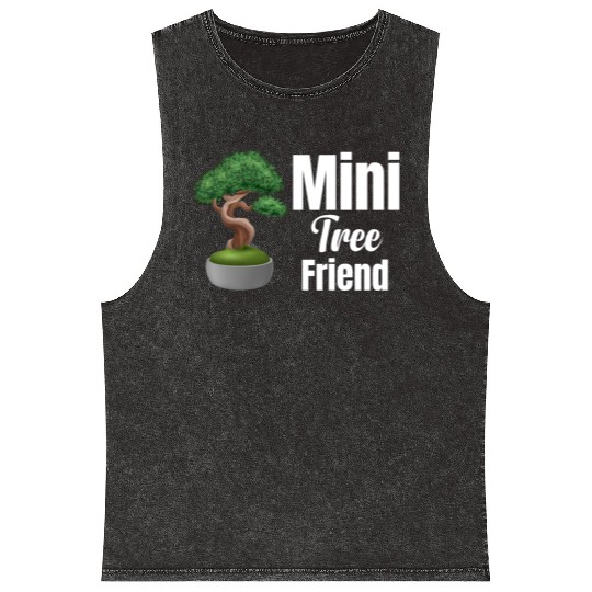 Mini Tree Friend Bonsai Meditation Spiritual Mineral Wash Tank Tops