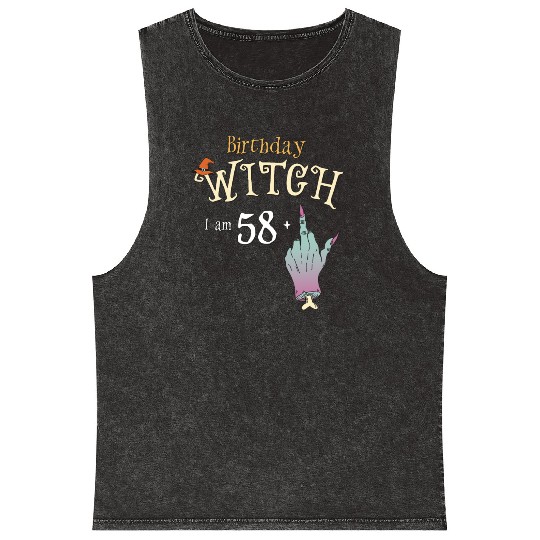 Yes It's My Birthday - 59th Birthday Witch Funny Mineral Wash Tank Tops