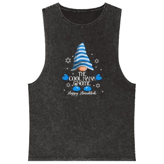 The Nana Gnome Funny Family MatchingGroup Hanukkah Mineral Wash Tank Tops
