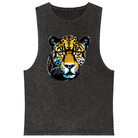 Cheetah Mineral Wash Tank Tops