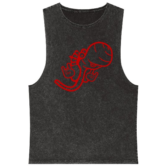 Cute Cool Worm Crown King Party Animal Fun Monster Mineral Wash Tank Tops