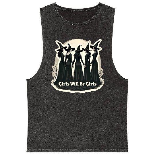 Girls Will Be Girls Mineral Wash Tank Tops